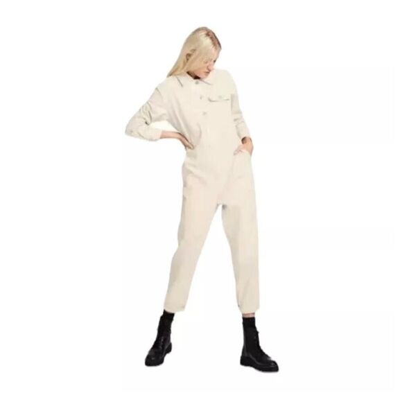 Sandy Liang x Target Women’s Button Front Long Sleeve Jumpsuit Birch Size 4 - Picture 2 of 16
